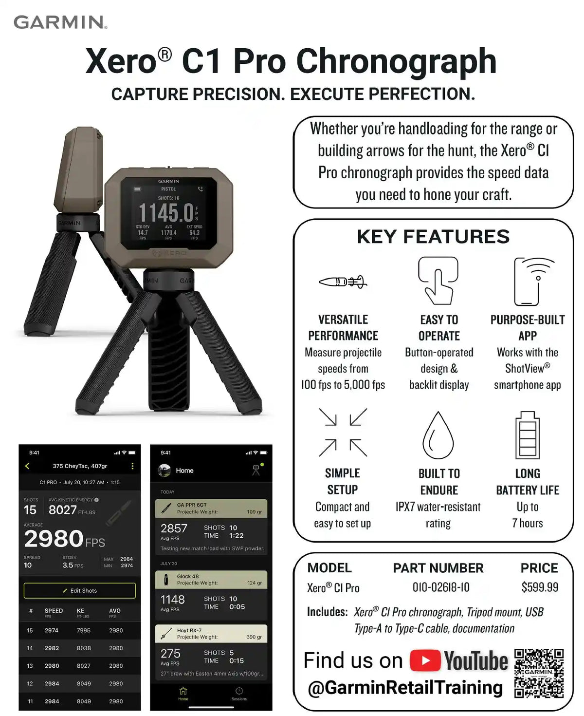 Garmin Xero C1 Pro Chronograph