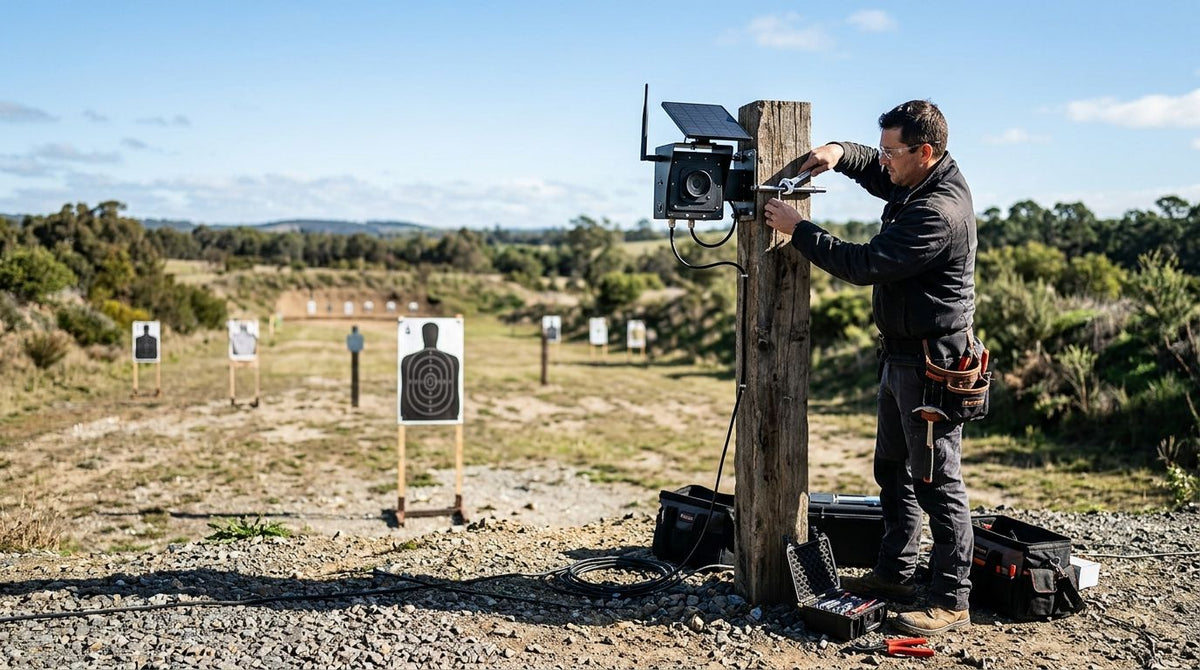 How much does it cost to install a permanent target camera system at a range?