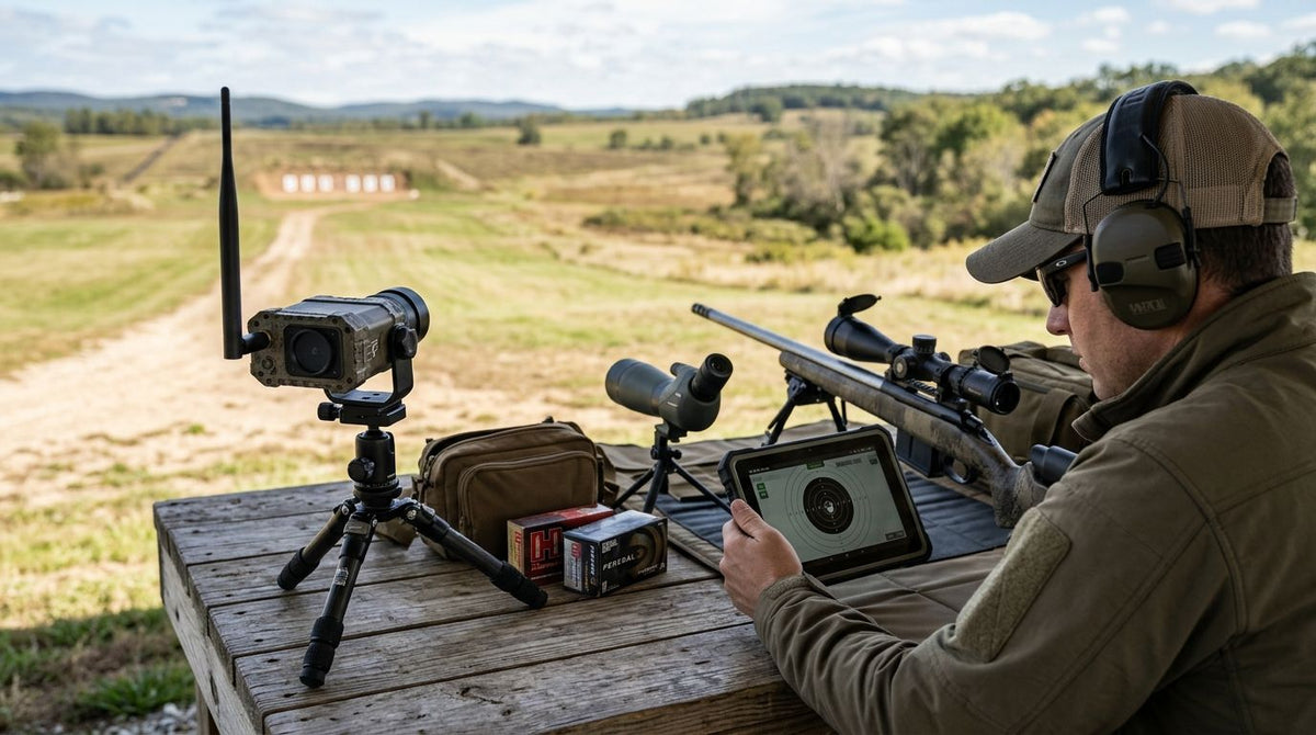 How far can a target camera see downrange?
