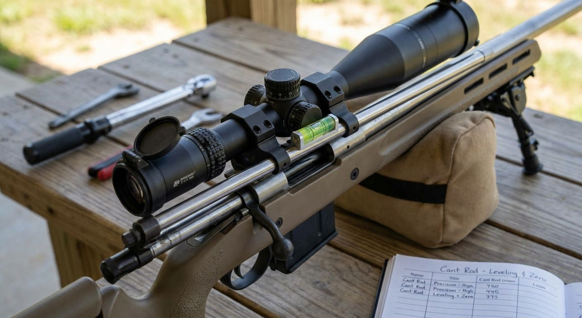 Cant rod for precision rifle leveling and consistent zero